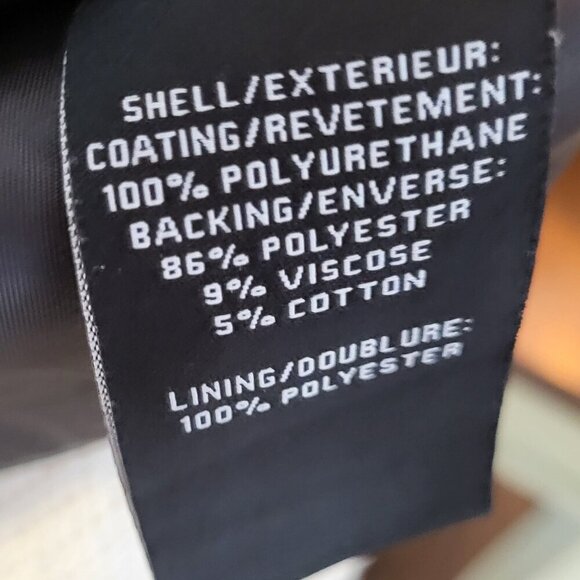 7 For All Mankind Black Faux Leather Side Zip Cropped Moto Jacket Size Large - Picture 5 of 5